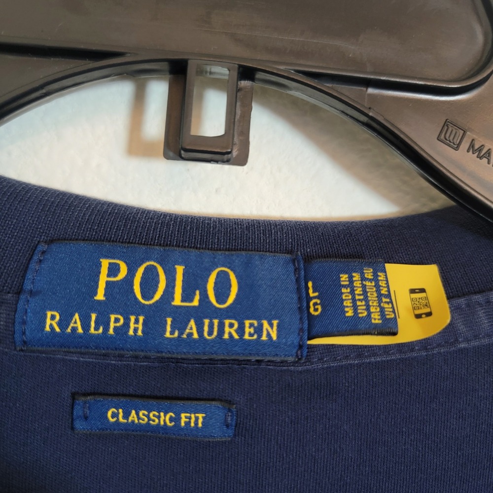 Polo Ralph Lauren Blue Collared Polo Shirt Golf Casual Large Classic Flesh Pony - Picture 7 of 15